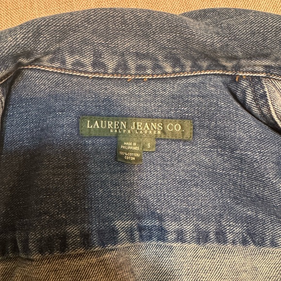 Vtg womens Ralph Lauren Blue Jean Jacket-S(18x20x24) - Picture 5 of 8